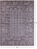 Grey Antiqued Pazyryk Historical Design Hand Knotted Wool Rug - 9' 0" X 12' 0" - Golden Nile
