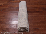 Ivory Turkish Oushak Hand Knotted Wool Rug - 8' 1" X 9' 7"