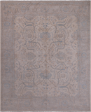 Ivory Turkish Oushak Hand Knotted Wool Rug - 8' 1" X 9' 7"