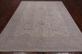 Ivory Turkish Oushak Hand Knotted Wool Rug - 8' 1" X 9' 7"