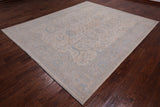 Ivory Turkish Oushak Hand Knotted Wool Rug - 8' 1" X 9' 7"