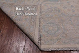 Ivory Turkish Oushak Hand Knotted Wool Rug - 8' 1" X 9' 7"