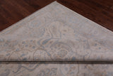 Ivory Turkish Oushak Hand Knotted Wool Rug - 8' 1" X 9' 7"