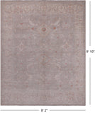 Grey Turkish Oushak Handmade Wool Rug - 8' 2" X 9' 10"