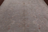 Grey Turkish Oushak Handmade Wool Rug - 8' 2" X 9' 10"