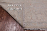 Grey Turkish Oushak Handmade Wool Rug - 8' 2" X 9' 10"