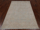 Turkish Oushak Hand Knotted Wool Rug - 4' 1" X 6' 3"
