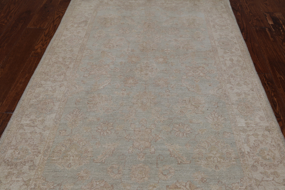Turkish Oushak Hand Knotted Wool Rug - 4' 1" X 6' 3"
