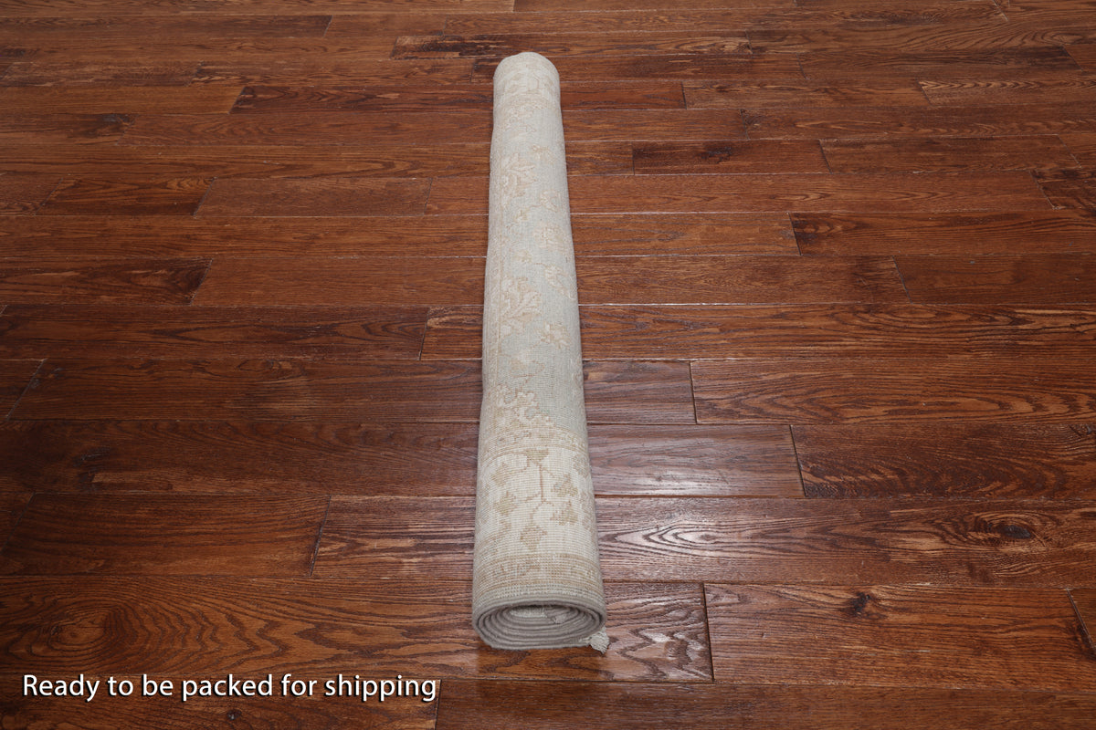 Turkish Oushak Hand Knotted Wool Rug - 4' 1" X 6' 3"