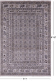 Grey Antiqued Pazyryk Historical Design Handmade Wool Rug - 6' 1" X 8' 10" - Golden Nile