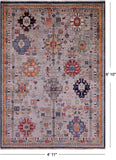 Tribal Persian Gabbeh Hand Knotted Wool Rug - 4' 11" X 6' 10" - Golden Nile