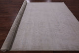 Ivory Turkish Oushak Hand Knotted Wool Rug - 8' 11" X 11' 9" - Golden Nile