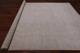 Ivory Turkish Oushak Hand Knotted Wool Rug - 8' 11" X 11' 9"