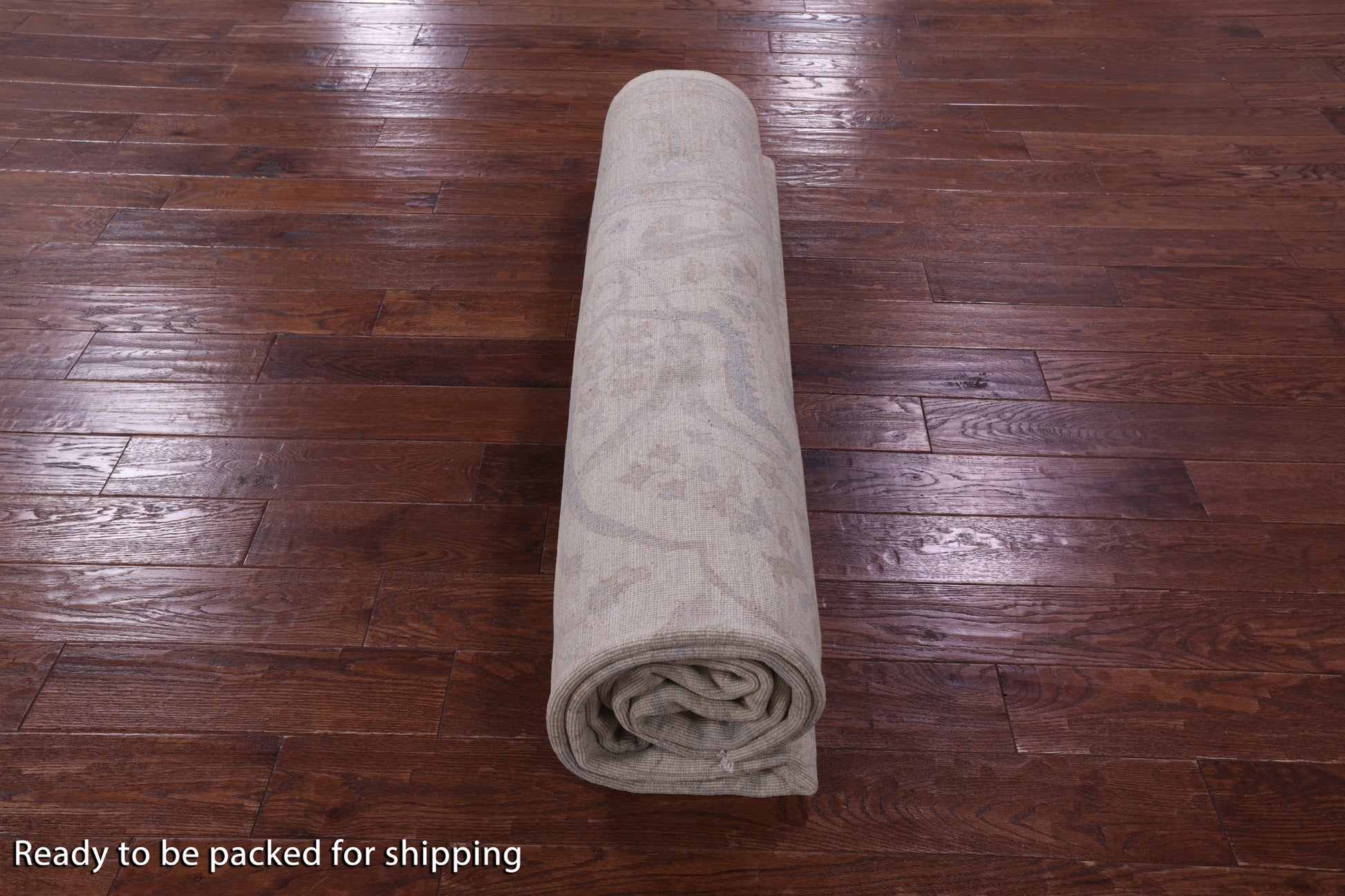 Ivory Turkish Oushak Hand Knotted Wool Rug - 8' 11" X 11' 9" - Golden Nile