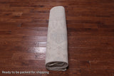 Ivory Turkish Oushak Hand Knotted Wool Rug - 8' 11" X 11' 9"