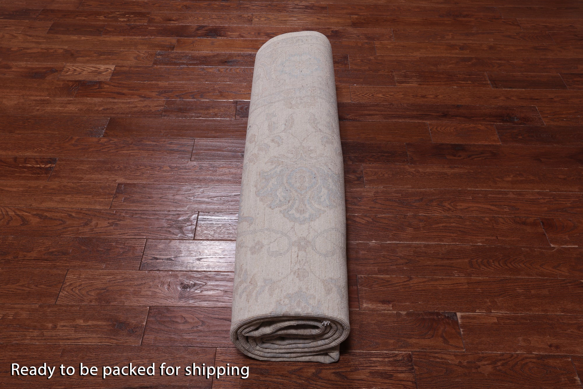 Ivory Turkish Oushak Hand Knotted Wool Rug - 8' 11" X 11' 9"