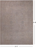 Ivory Turkish Oushak Hand Knotted Wool Rug - 8' 11" X 11' 9"