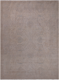 Ivory Turkish Oushak Hand Knotted Wool Rug - 8' 11" X 11' 9"
