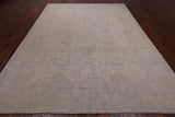 Ivory Turkish Oushak Hand Knotted Wool Rug - 8' 11" X 11' 9"