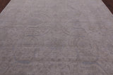 Ivory Turkish Oushak Hand Knotted Wool Rug - 8' 11" X 11' 9" - Golden Nile