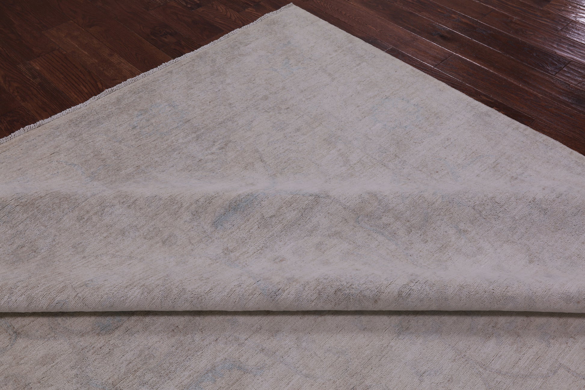 Ivory Turkish Oushak Hand Knotted Wool Rug - 8' 11" X 11' 9" - Golden Nile