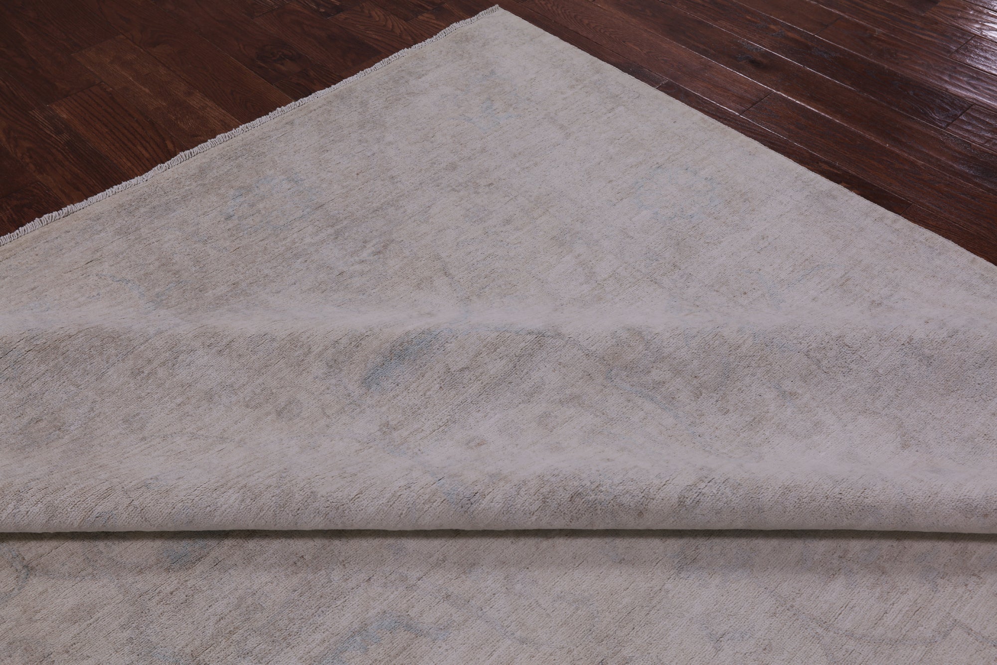 Ivory Turkish Oushak Hand Knotted Wool Rug - 8' 11" X 11' 9" - Golden Nile