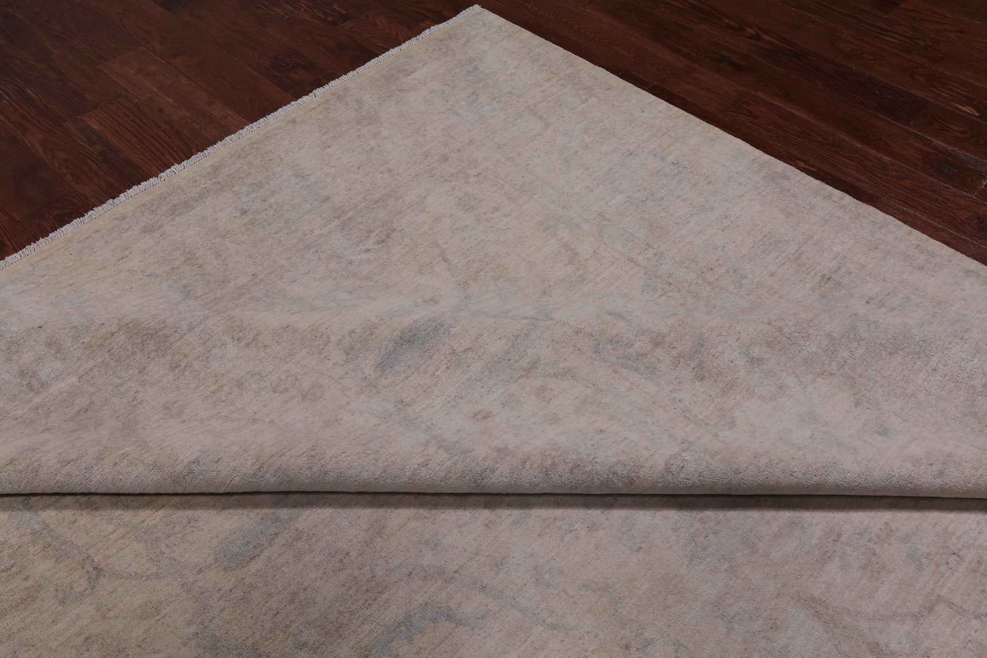 Ivory Turkish Oushak Hand Knotted Wool Rug - 8' 11" X 11' 9"