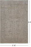 Ivory Turkish Oushak Handmade Wool Rug - 3' 10" X 5' 9"
