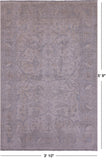 Ivory Turkish Oushak Handmade Wool Rug - 3' 10" X 5' 9" - Golden Nile