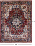 Red Persian Fine Serapi Handmade Wool Rug - 10' 0" X 13' 8" - Golden Nile