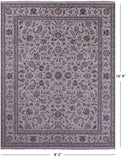 Ivory Persian Nain Hand Knotted Wool & Silk Rug - 8' 2" X 10' 4" - Golden Nile