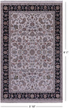 Ivory Persian Nain Hand Knotted Wool & Silk Rug - 5' 10" X 9' 1" - Golden Nile