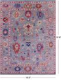 Grey Turkish Oushak Hand Knotted Wool Rug - 10' 2" X 13' 8" - Golden Nile