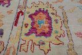 SUPER SALE Ivory Turkish Oushak Hand Knotted Wool Rug - 10' 0" X 14' 4"