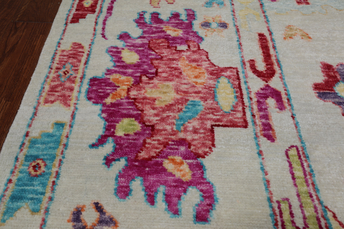 SUPER SALE Ivory Turkish Oushak Hand Knotted Wool Rug - 10' 0" X 14' 4"