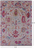 Ivory Turkish Oushak Hand Knotted Wool Rug - 10' 0" X 14' 4" - Golden Nile