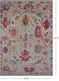 SUPER SALE Ivory Turkish Oushak Hand Knotted Wool Rug - 10' 0" X 14' 4"