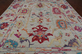 SUPER SALE Ivory Turkish Oushak Hand Knotted Wool Rug - 10' 0" X 14' 4"