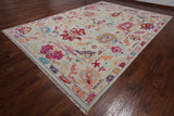 SUPER SALE Ivory Turkish Oushak Hand Knotted Wool Rug - 10' 0" X 14' 4"