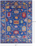 Blue Turkish Oushak Hand Knotted Wool Rug - 10' 1" X 13' 11" - Golden Nile