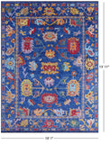 Blue Turkish Oushak Hand Knotted Wool Rug - 10' 1" X 13' 11" - Golden Nile