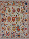 SUPER SALE Ivory Turkish Oushak Hand Knotted Wool Rug - 9' 2" X 12' 0"