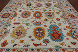 SUPER SALE Ivory Turkish Oushak Hand Knotted Wool Rug - 9' 2" X 12' 0"