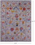 Grey Turkish Oushak Handmade Wool Rug - 10' 4" X 13' 11" - Golden Nile