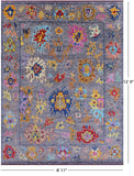 Grey Turkish Oushak Handmade Wool Rug - 8' 11" X 12' 0" - Golden Nile