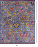 Grey Turkish Oushak Hand Knotted Wool Rug - 8' 4" X 10' 1" - Golden Nile