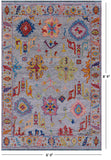 Grey Turkish Oushak Handmade Wool Rug - 6' 0" X 8' 9" - Golden Nile