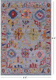 Grey Turkish Oushak Handmade Wool Rug - 6' 0" X 8' 9" - Golden Nile