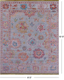 Blue Turkish Oushak Hand Knotted Wool Rug - 8' 5" X 10' 5" - Golden Nile