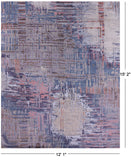 Abstract Contemporary Hand Knotted Wool & Silk Rug - 12' 1" X 15' 2" - Golden Nile